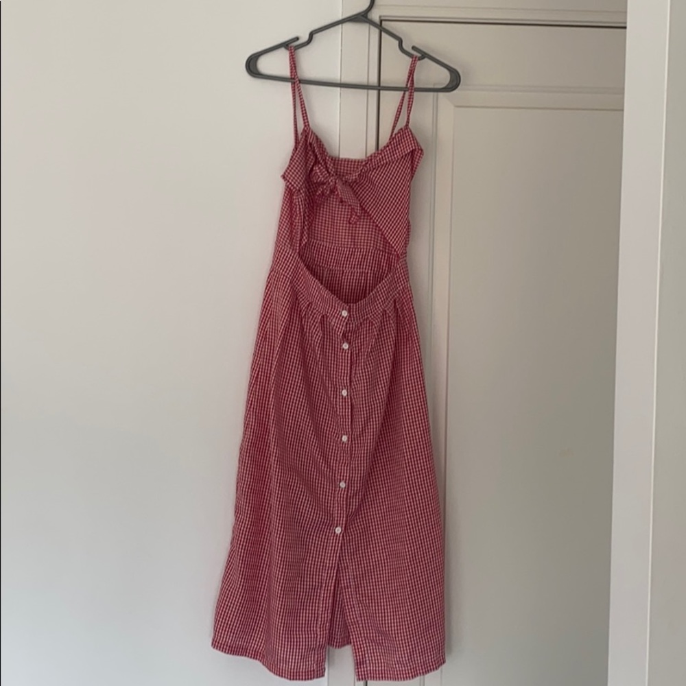 Checkered red dress